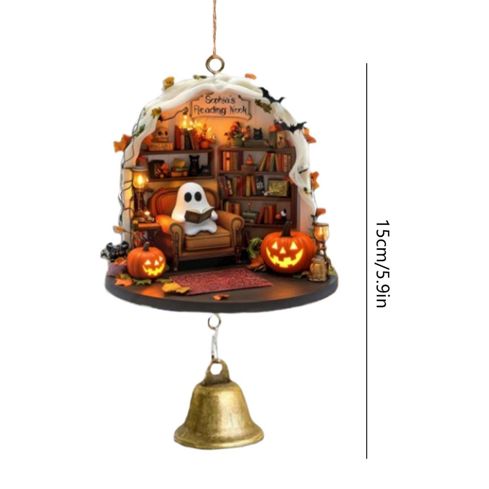 Reading Ornament Ghost Reading Book Halloween Ornament 2D Flat Holiday Decorations Wind Chimes for Front Yard Living Room Home
Reading Ornament Ghost Reading Book Halloween Ornament 2D Flat Holiday Decorations Wind Chimes for Front Yard Living Room Home