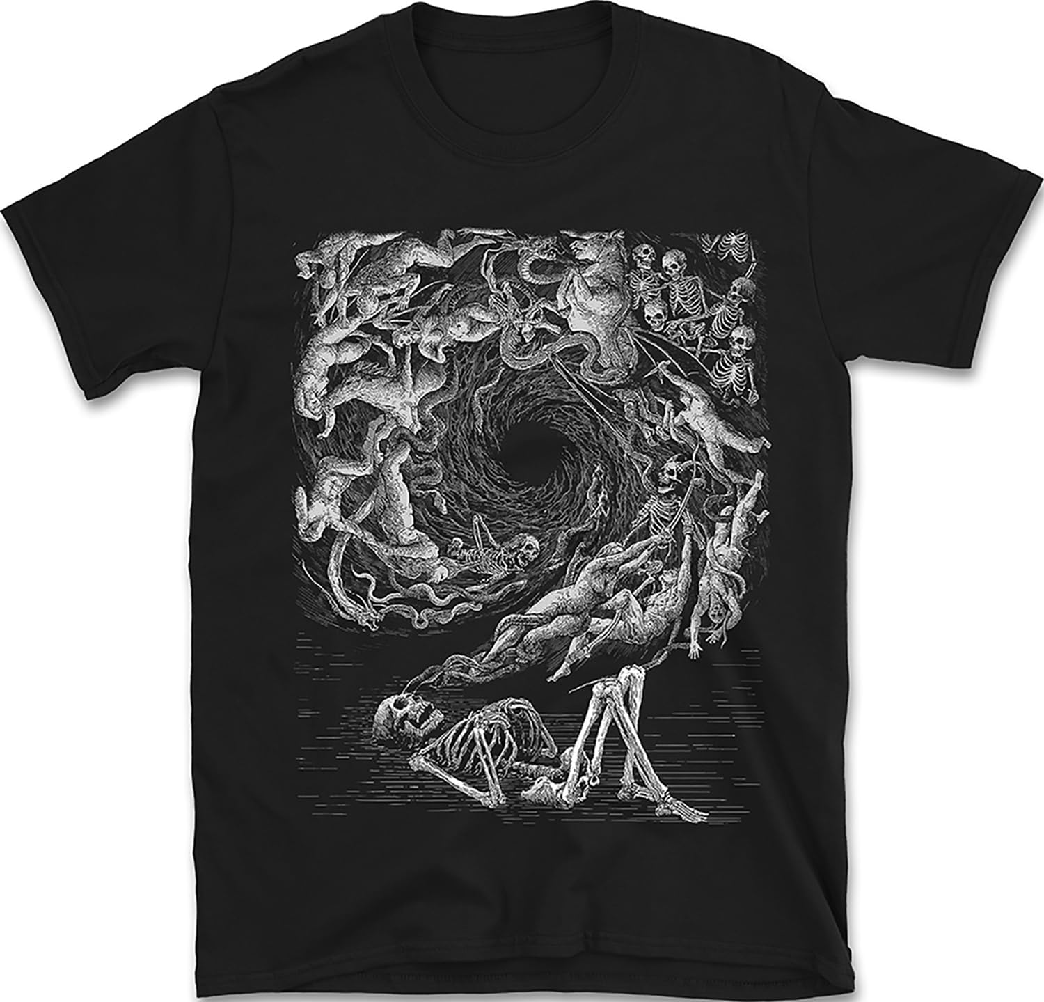 Into the Abyss T-Shirt | Dark Surreal Gothic Art Tee | Visionary Skeleton and Serpent Vortex Design Shirt S разноцветный
Into the Abyss T-Shirt | Dark Surreal Gothic Art Tee | Visionary Skeleton and Serpent Vortex Design Shirt S разноцветный