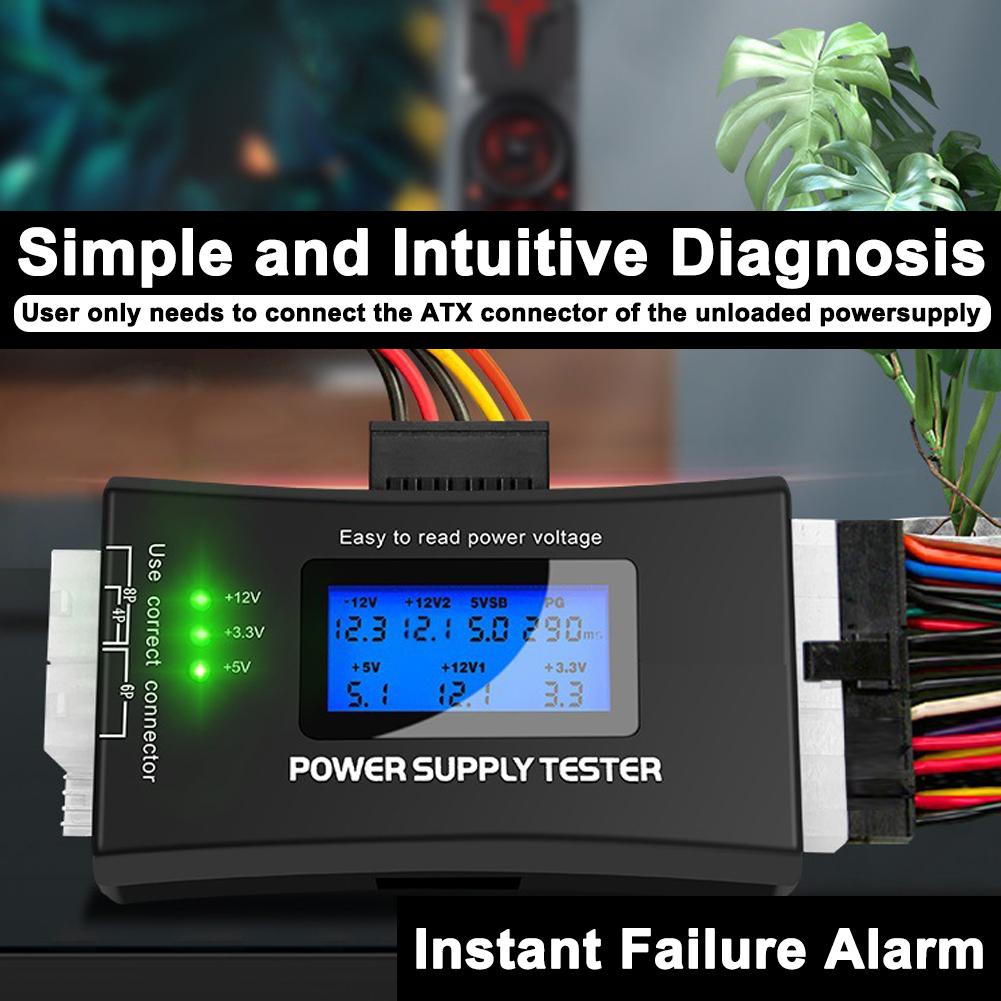Portable ATX Power Detection Tool Computers Host Power Signal Tester LCD Display Chassis Power Source Testing Tools
Portable ATX Power Detection Tool Computers Host Power Signal Tester LCD Display Chassis Power Source Testing Tools