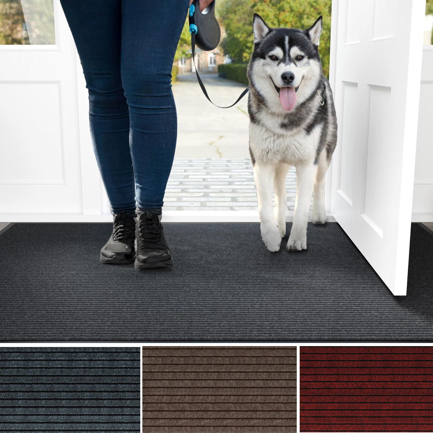 Durable Non-Slip Door Mat Indoor Outdoor Doormat for Home Entrance Stain Fade Resistant Floor Mat Machine Washable Carpet A 400MMx600MM темно-сірий колір
Durable Non-Slip Door Mat Indoor Outdoor Doormat for Home Entrance Stain Fade Resistant Floor Mat Machine Washable Carpet A 400MMx600MM темно-сірий колір