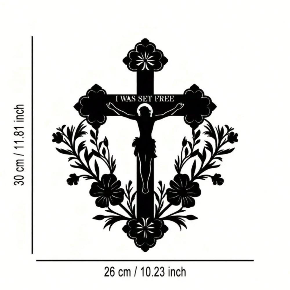 Metal Wall Art Wildflower Cross Inspirational Black Iron Home Decor Office Gift різнокольоровий
Metal Wall Art Wildflower Cross Inspirational Black Iron Home Decor Office Gift різнокольоровий