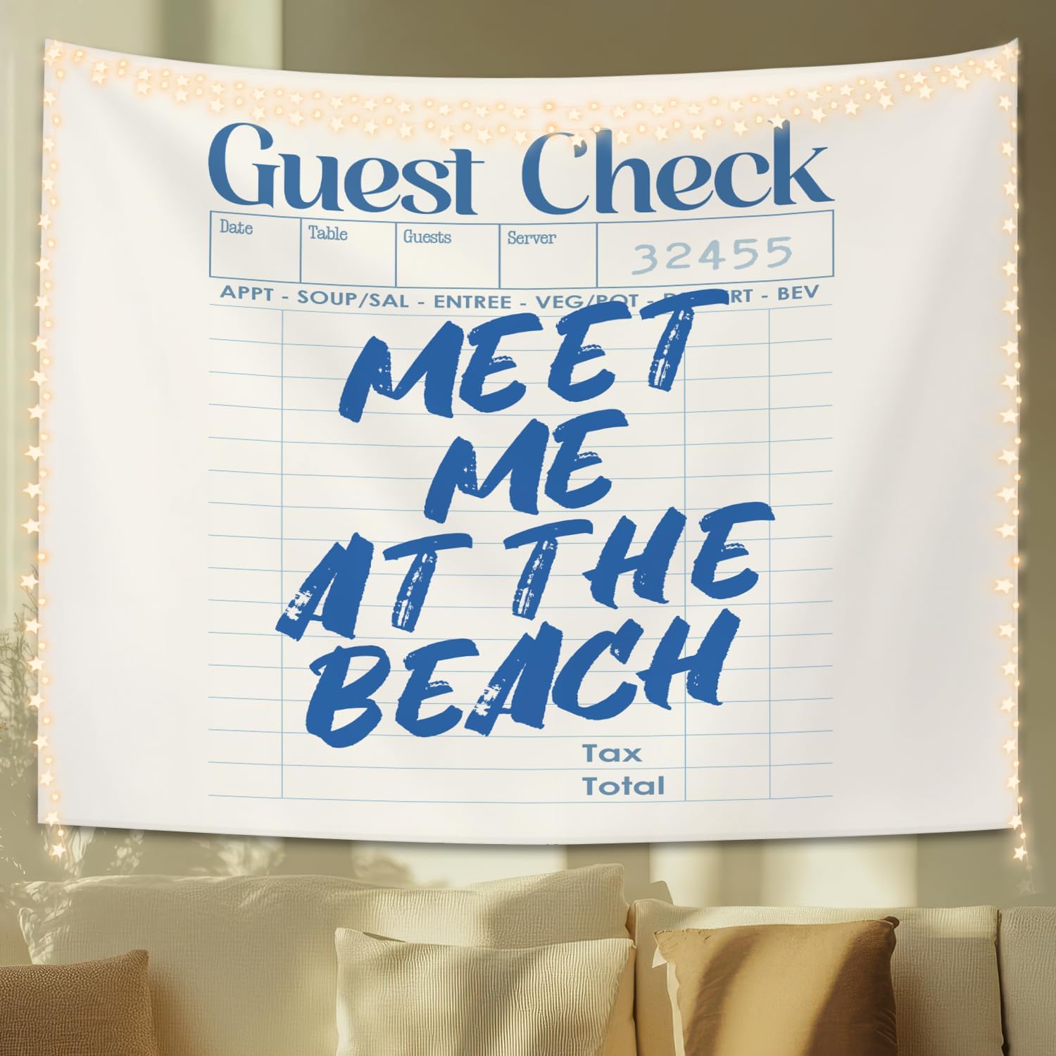 Meet Me at the Beach Tapestry Coastal Typography Wall Art Trendy Ocean Decor for Bedroom Living Room Cabin 50x60 Inches 74x94cm(29x37in)
Meet Me at the Beach Tapestry Coastal Typography Wall Art Trendy Ocean Decor for Bedroom Living Room Cabin 50x60 Inches 74x94cm(29x37in)