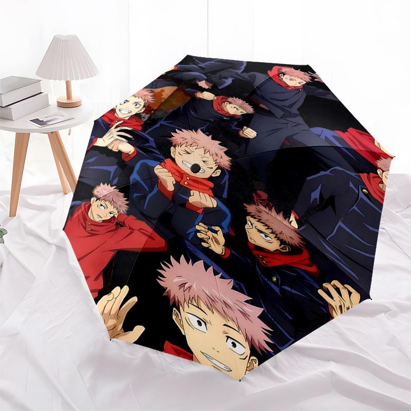 1pc Jujutsu Kaisen Umbrella Automatic Opening & Closing, Portable 3-Fold Design, 8-Bone Iron Frame, Outdoor Umbrella, Perfect Gift for Fans, Travelers
1pc Jujutsu Kaisen Umbrella Automatic Opening & Closing, Portable 3-Fold Design, 8-Bone Iron Frame, Outdoor Umbrella, Perfect Gift for Fans, Travelers