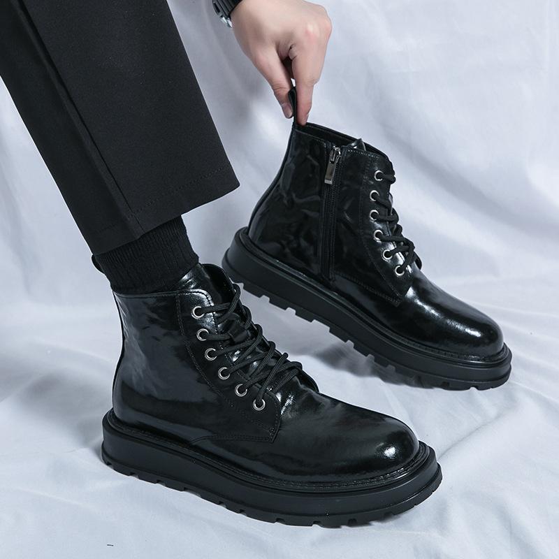 Men s shoes foreign trade new Martin boots fashion British style business dress leather boots trend men s high-top leather shoes 38
Men s shoes foreign trade new Martin boots fashion British style business dress leather boots trend men s high-top leather shoes 38