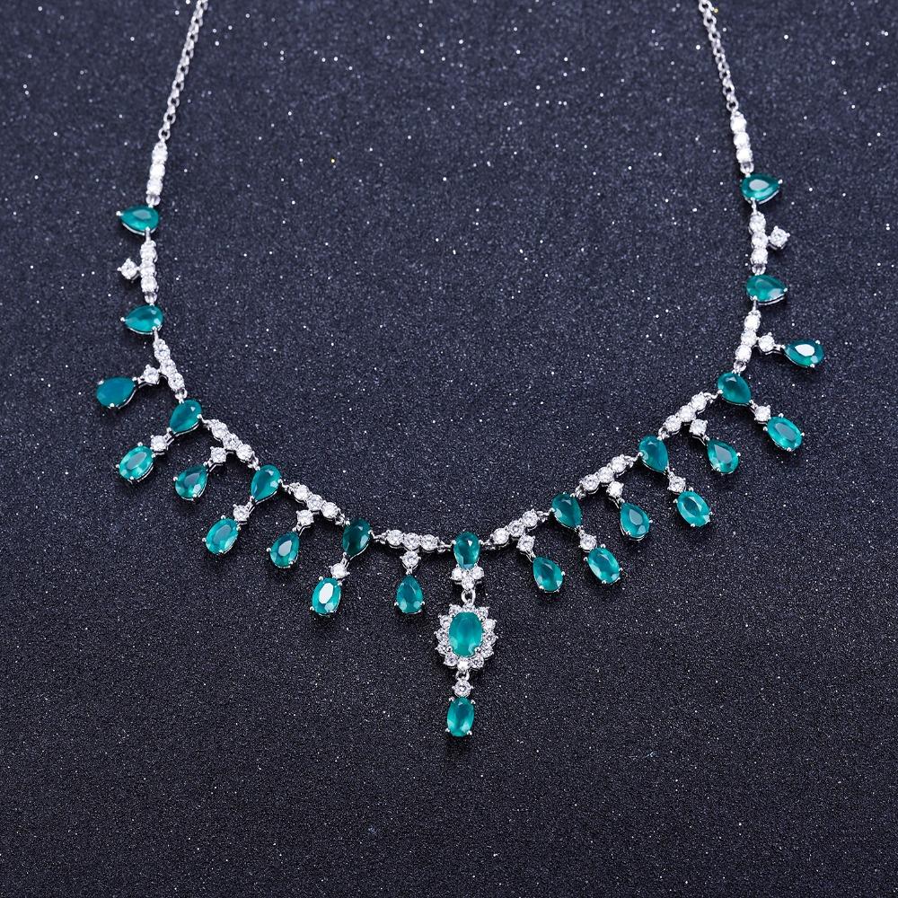 Green Agate 925 Sterling Silver Gemstones Necklaces For Women Topaz Pendant Design Choker Luxury Fine Jewelry
Green Agate 925 Sterling Silver Gemstones Necklaces For Women Topaz Pendant Design Choker Luxury Fine Jewelry