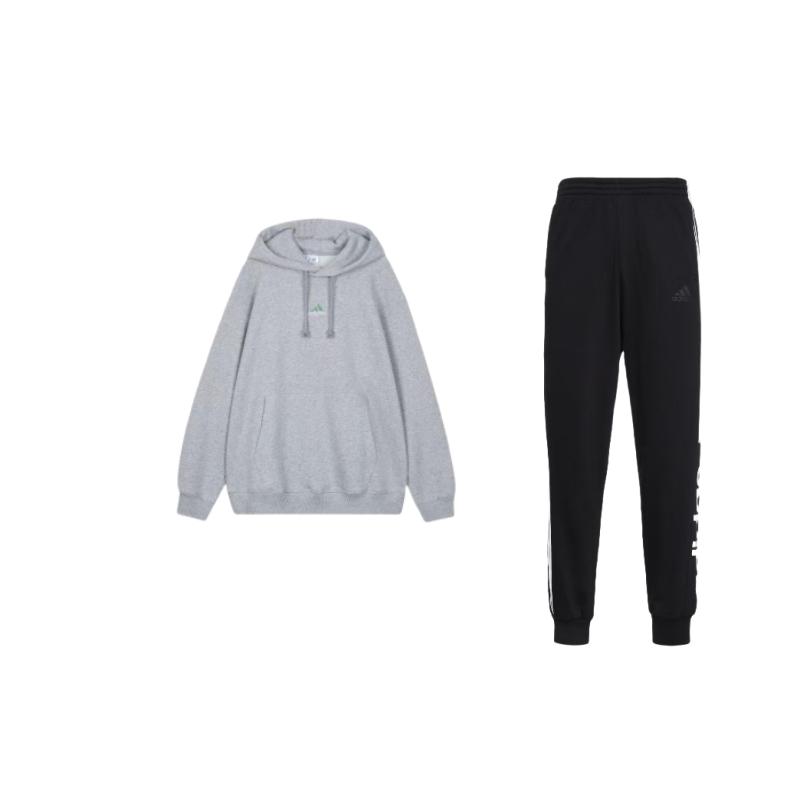 Adidas Logo Embroidered Hooded Loose Long Sleeve Cuffed Sweatpants Set Men sweatpants set GD5473+IN3165 S
Adidas Logo Embroidered Hooded Loose Long Sleeve Cuffed Sweatpants Set Men sweatpants set GD5473+IN3165 S
