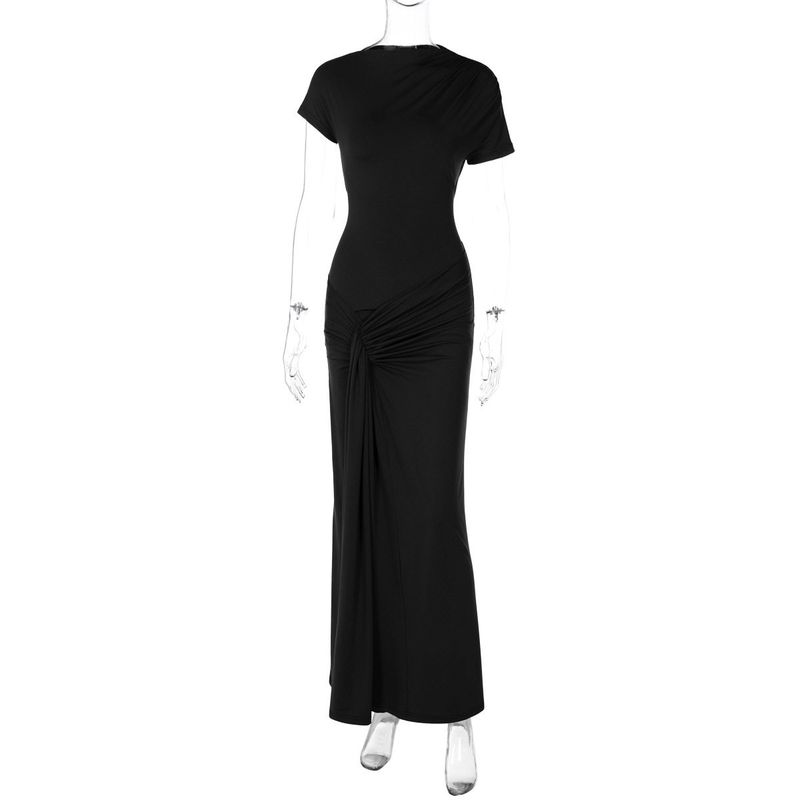 European and American Hot-Selling Women s Clothing 2025 Summer New Fashion Stylish Slim-Fit Pleated Tie Short-Sleeve Dress for Women Black M
European and American Hot-Selling Women s Clothing 2025 Summer New Fashion Stylish Slim-Fit Pleated Tie Short-Sleeve Dress for Women Black M