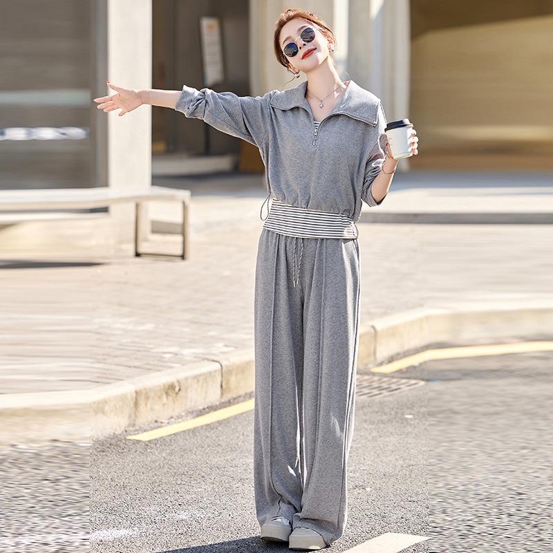 2025 Spring Fashion High-Waist Wide-Leg Pants & Slim Fit Sweatshirt Set L 110-125 jin серый
2025 Spring Fashion High-Waist Wide-Leg Pants & Slim Fit Sweatshirt Set L 110-125 jin серый