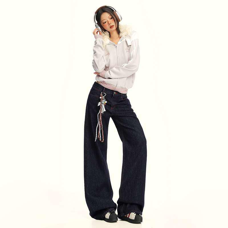 Autumn Retro Red Thread Design Wide-Leg and Straight-Leg Jeans Large
Autumn Retro Red Thread Design Wide-Leg and Straight-Leg Jeans Large