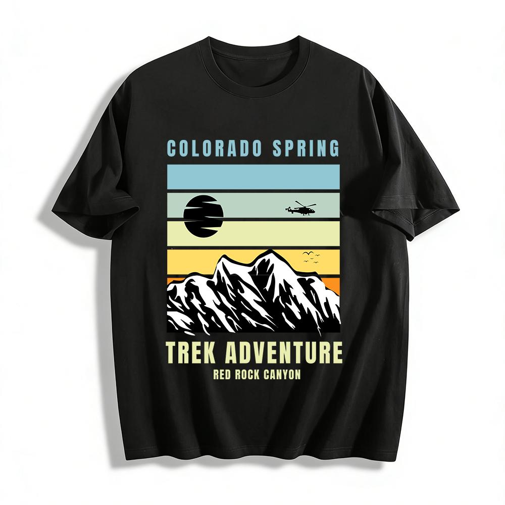 Colorado Spring Red Rock Canyon Trek Adventure Graphic Tee Pure cotton T-shirt XXS
Colorado Spring Red Rock Canyon Trek Adventure Graphic Tee Pure cotton T-shirt XXS