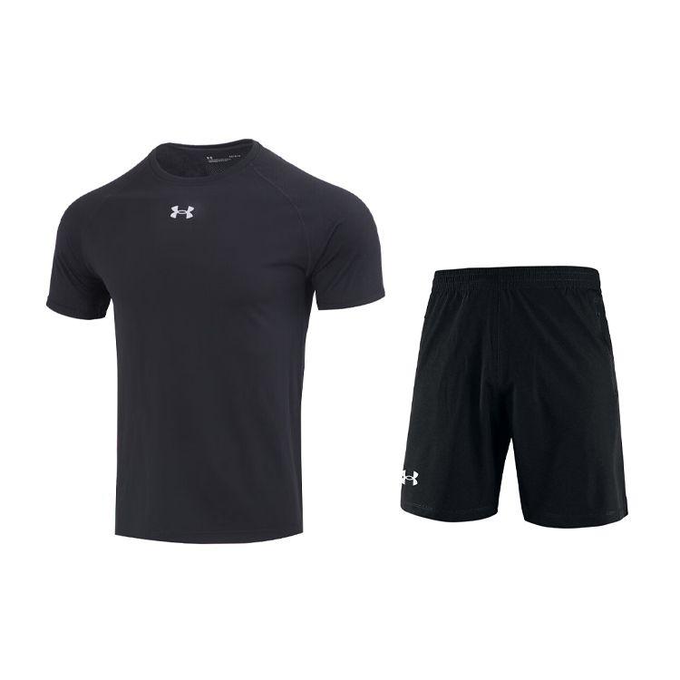 Under Armour Crew Neck Pullover Short Sleeve Top And Elastic Shorts Casual Sports Set Men sets Black 23500511-001+22500214-001 M
Under Armour Crew Neck Pullover Short Sleeve Top And Elastic Shorts Casual Sports Set Men sets Black 23500511-001+22500214-001 M