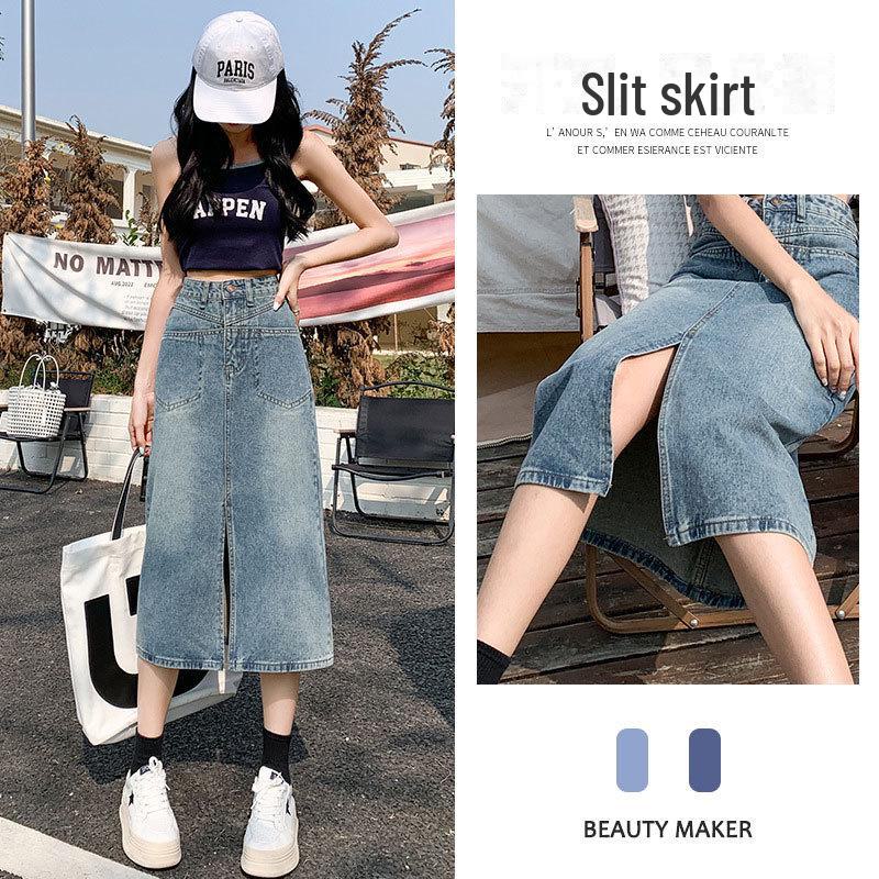 Women s High-Waist Denim A-Line Skirt with Pockets and Slit - Retro Mid-Length Design XL
Women s High-Waist Denim A-Line Skirt with Pockets and Slit - Retro Mid-Length Design XL