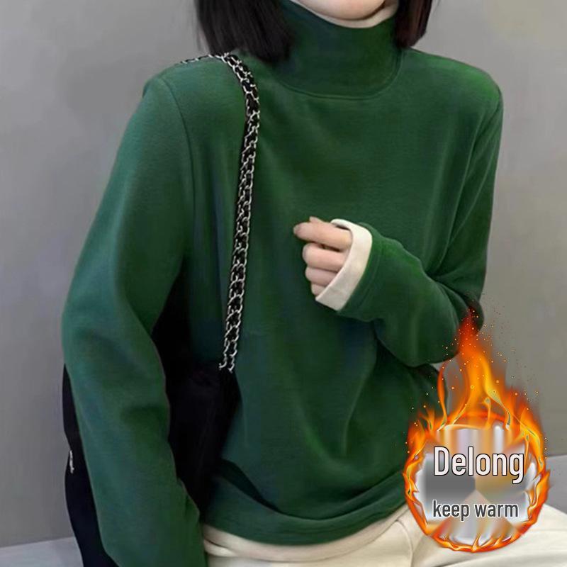Slimming Long-Sleeve Velvet High-Neck Shirt for Women with Skin-Brightening Design L чорний
Slimming Long-Sleeve Velvet High-Neck Shirt for Women with Skin-Brightening Design L чорний