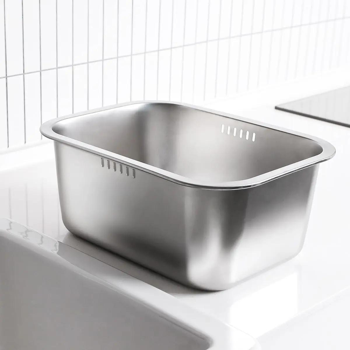 Portable Wash Vegetables Bowl 10L Large Stainless Steel Dishpan, Multipurpose Kitchen Sink Bowl Dish Tub Vegetable Washing Basin
Portable Wash Vegetables Bowl 10L Large Stainless Steel Dishpan, Multipurpose Kitchen Sink Bowl Dish Tub Vegetable Washing Basin