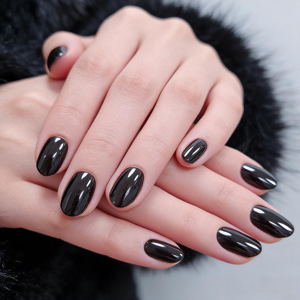 Black Plated Wearable Short Oval High-Grade Removable False Nails - 32 Piece Set
Black Plated Wearable Short Oval High-Grade Removable False Nails - 32 Piece Set