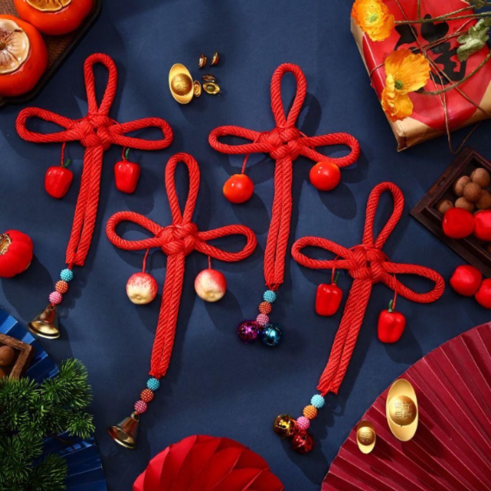 Traditional Chinese Knot New Year Pendant with Bells Spring Festival Supplies Celebration Style 8
Traditional Chinese Knot New Year Pendant with Bells Spring Festival Supplies Celebration Style 8