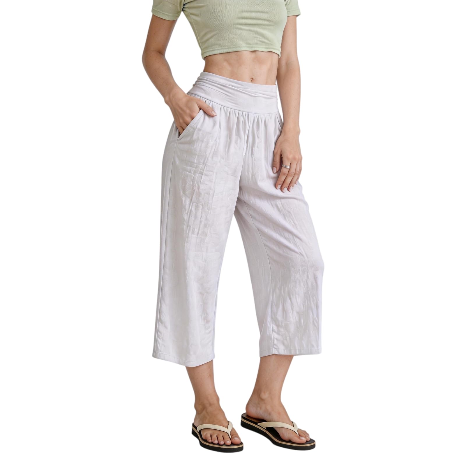Women s Cuffed Flared Linen High-Waisted Flowy Casual Wide-Leg Pants XL білий
Women s Cuffed Flared Linen High-Waisted Flowy Casual Wide-Leg Pants XL білий