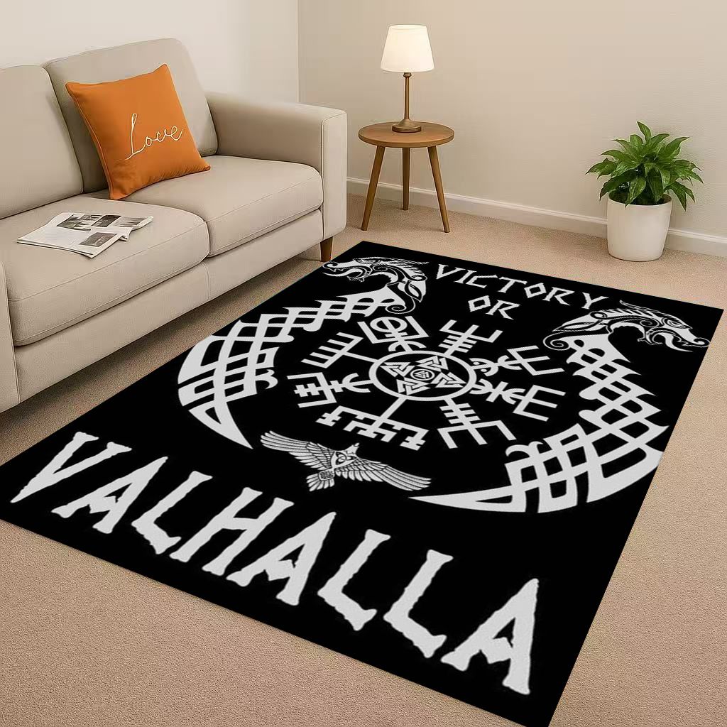 Classic Nordic Viking Totem Vegvisir Rune Valhalla Valknut Living Room Non-Slip Area Rug Carpet for Bedroom Sofa,Home Doormat 40x60cm( 15x23in )
Classic Nordic Viking Totem Vegvisir Rune Valhalla Valknut Living Room Non-Slip Area Rug Carpet for Bedroom Sofa,Home Doormat 40x60cm( 15x23in )