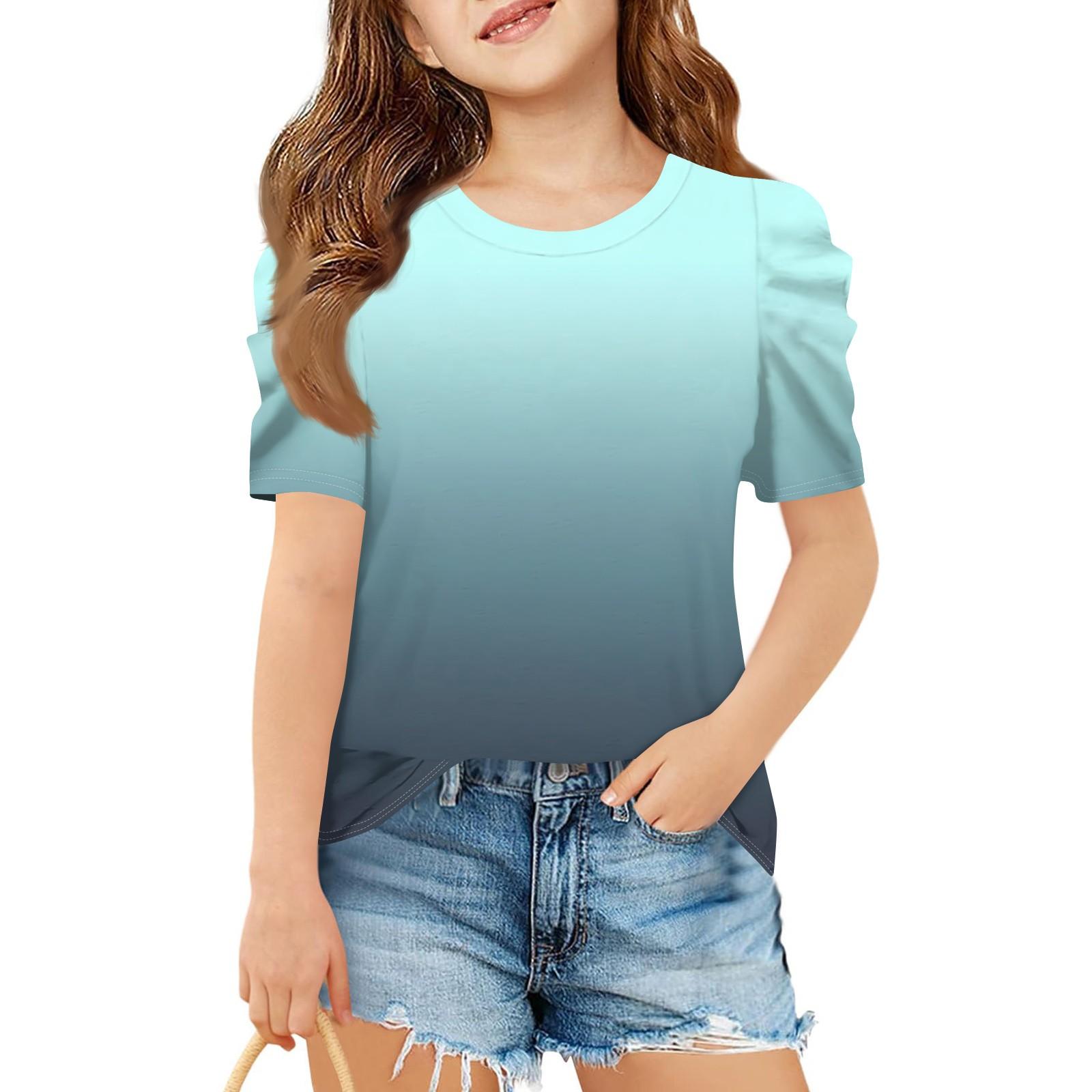 Summer Girls Short-Sleeved Top, Children s Round-Neck Gradient Casual T-Shirt 140
Summer Girls Short-Sleeved Top, Children s Round-Neck Gradient Casual T-Shirt 140