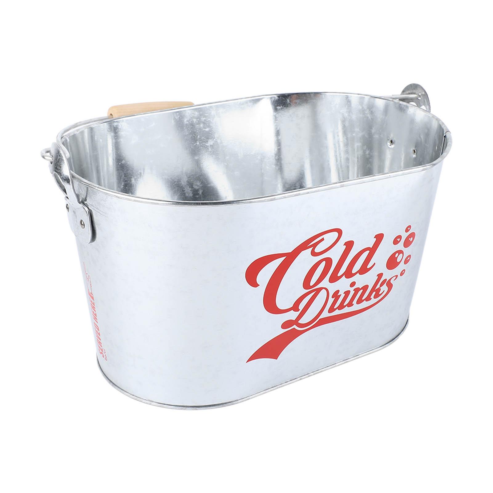 Ведро для пива с боковой ручкой, стильное, с защитой от ржавчины, овальное, большой емкости, для льда и шампанского Cold Type
Ведро для пива с боковой ручкой, стильное, с защитой от ржавчины, овальное, большой емкости, для льда и шампанского Cold Type