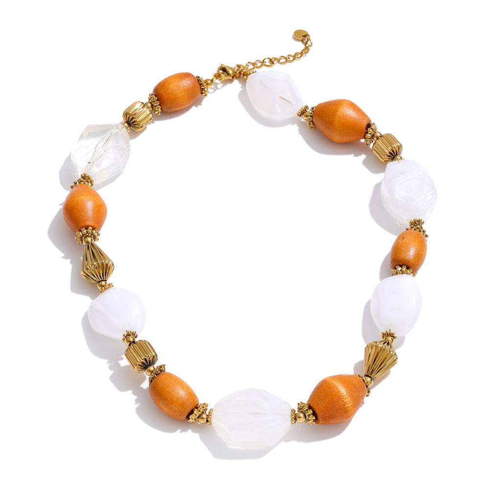 Yhpup Waterproof Handmade Jewelry Resin Wood Beads Chain Statement Necklace Fashion 2026 Collar Jewelry Accessories
Yhpup Waterproof Handmade Jewelry Resin Wood Beads Chain Statement Necklace Fashion 2026 Collar Jewelry Accessories