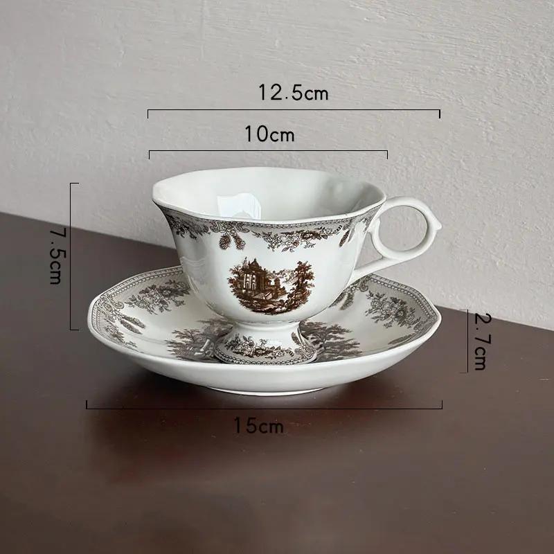 French retro ceramic coffee cups plates Light luxury home coffee shop water mug Breakfast mug Latte coffee cup Kitchen Dining 200ml
French retro ceramic coffee cups plates Light luxury home coffee shop water mug Breakfast mug Latte coffee cup Kitchen Dining 200ml