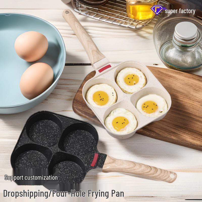 Non-Stick Maifan Stone 4-Hole Egg Burger Frying Pan - Perfect for Breakfast
Non-Stick Maifan Stone 4-Hole Egg Burger Frying Pan - Perfect for Breakfast