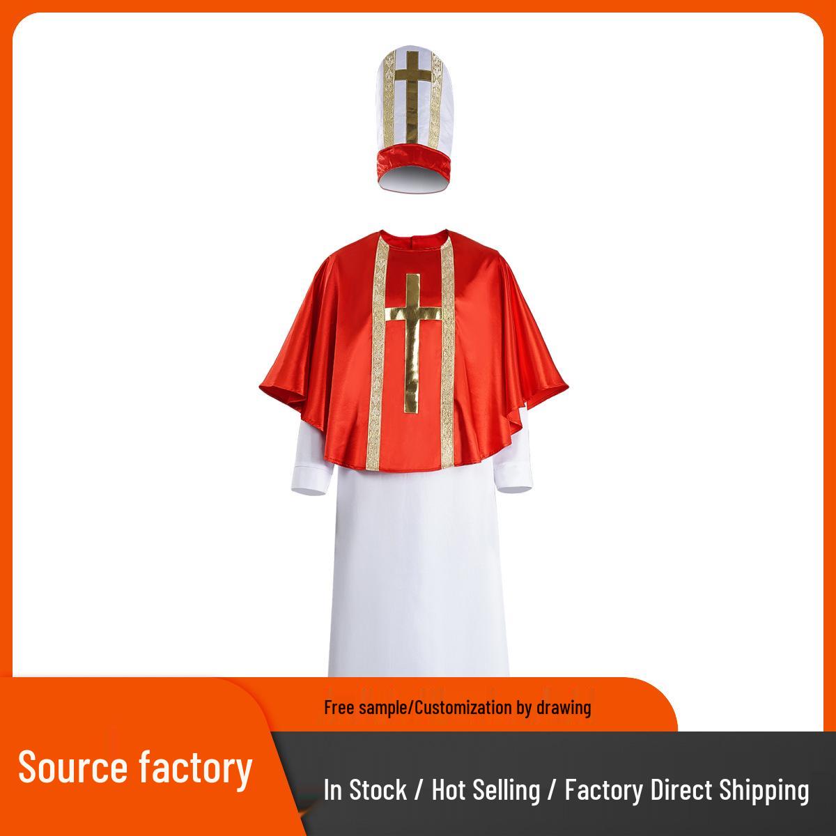 Halloween Priest Robe Shawl Cosplay Costume Set XXL
Halloween Priest Robe Shawl Cosplay Costume Set XXL