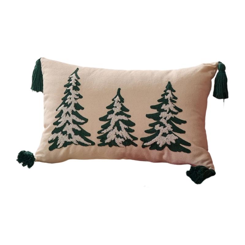 Towel Embroidery Holiday Pillowcase Christmas Tree Designs Breathable Cotton Linen Bedding Decoration 30CM
Towel Embroidery Holiday Pillowcase Christmas Tree Designs Breathable Cotton Linen Bedding Decoration 30CM