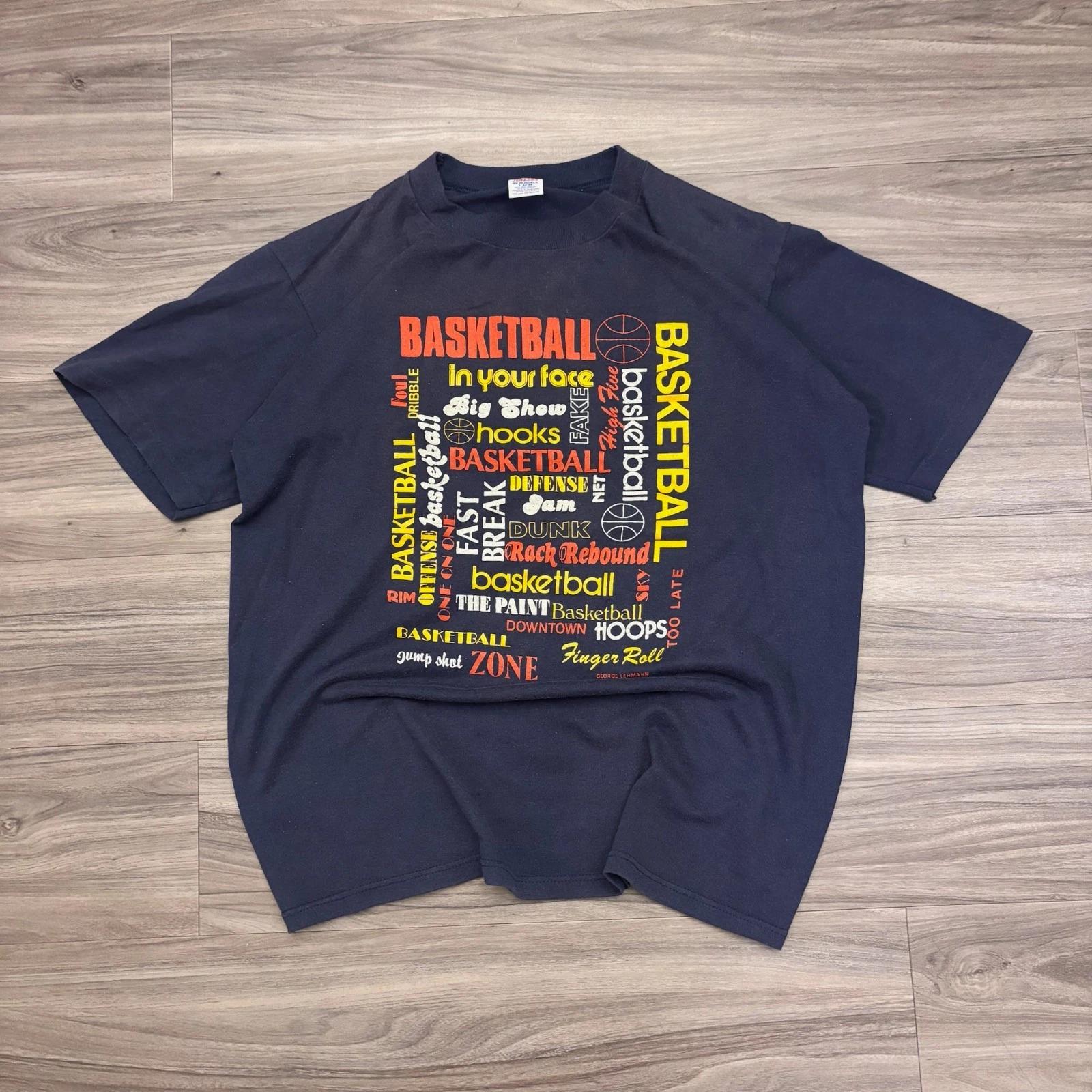 90 s/Vtg Basketball 10 Commandments Tee George Lehmann USA Made Single Stitch XL XL
90 s/Vtg Basketball 10 Commandments Tee George Lehmann USA Made Single Stitch XL XL
