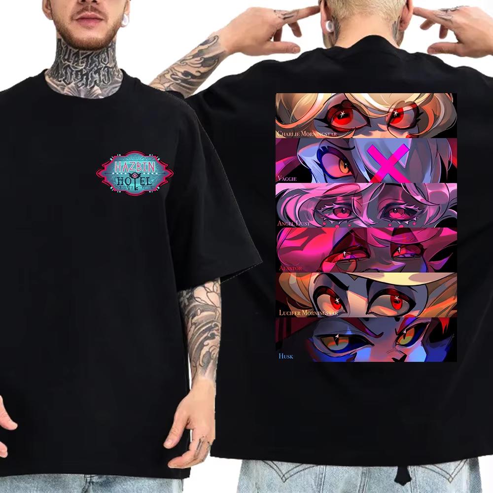Anime Hazbin Hotel Eyes Print Pure Cotton Tshirt Summer Mens and Womens Casual Fashion Trendy Short Sleeve Couples Wear 4XL
Anime Hazbin Hotel Eyes Print Pure Cotton Tshirt Summer Mens and Womens Casual Fashion Trendy Short Sleeve Couples Wear 4XL