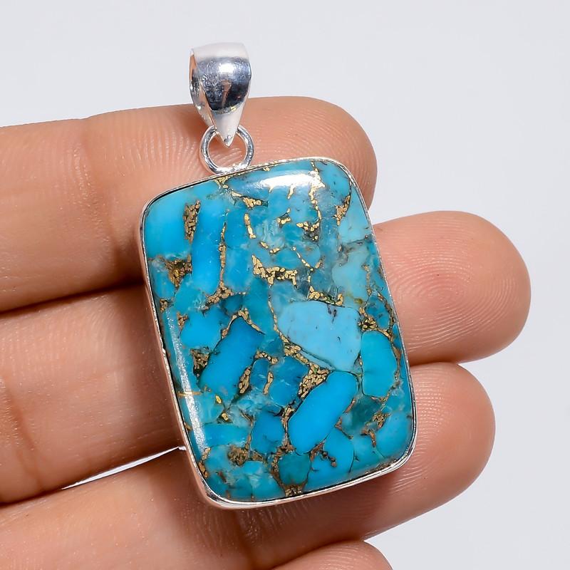 Fabulous Top Grade Qualite 100% Natural Blue Turquoise Radiant Shape Ethnic Style Handmade Jewelry 925 Steling Silver Pendant 1.5 WSJ-4972 1.5
Fabulous Top Grade Qualite 100% Natural Blue Turquoise Radiant Shape Ethnic Style Handmade Jewelry 925 Steling Silver Pendant 1.5 WSJ-4972 1.5