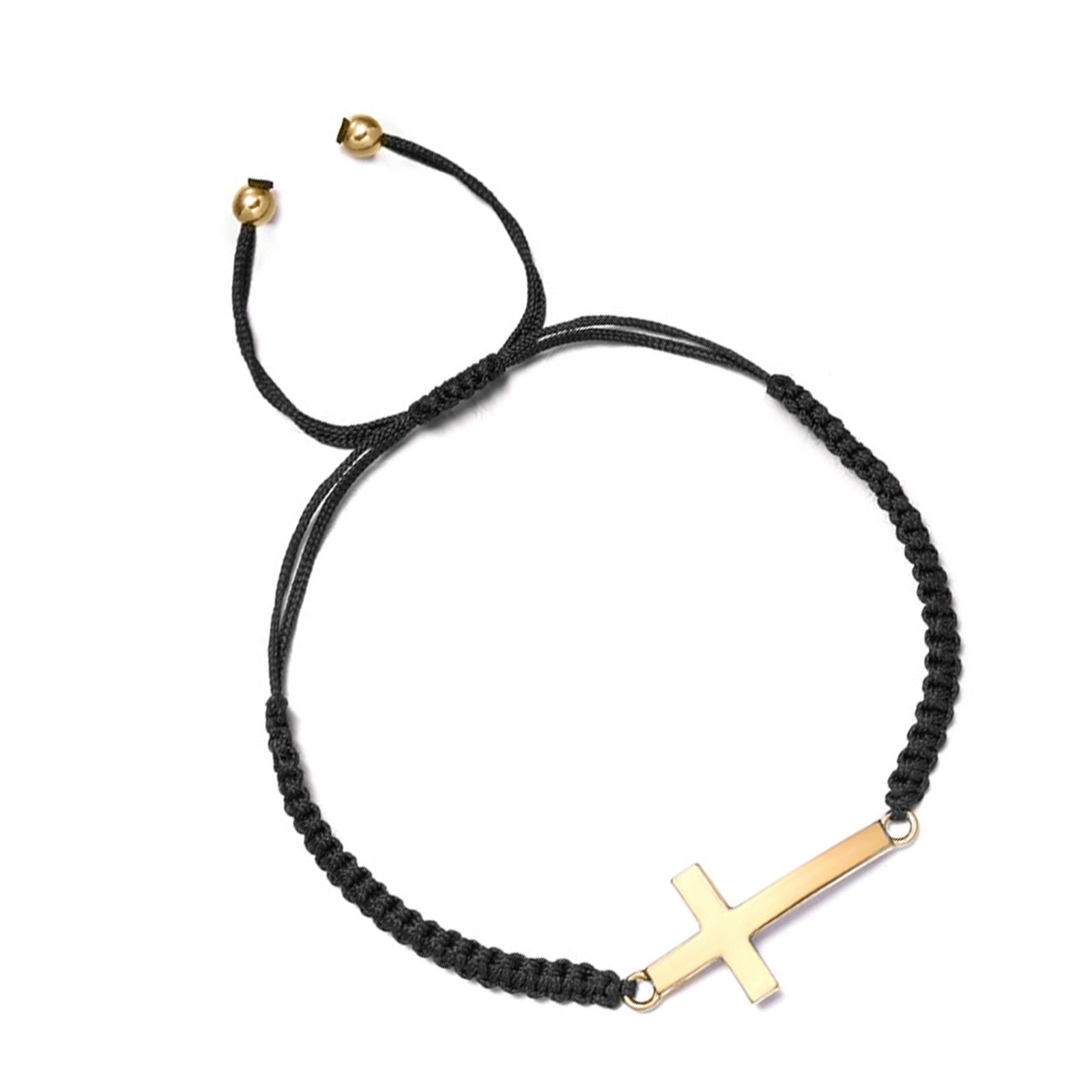 Simple Woven Crucifix Bracelet with Adjustable Length Trendy Braided Handchain Unisex Meditation Jewelry for Daily Wear 2
Simple Woven Crucifix Bracelet with Adjustable Length Trendy Braided Handchain Unisex Meditation Jewelry for Daily Wear 2