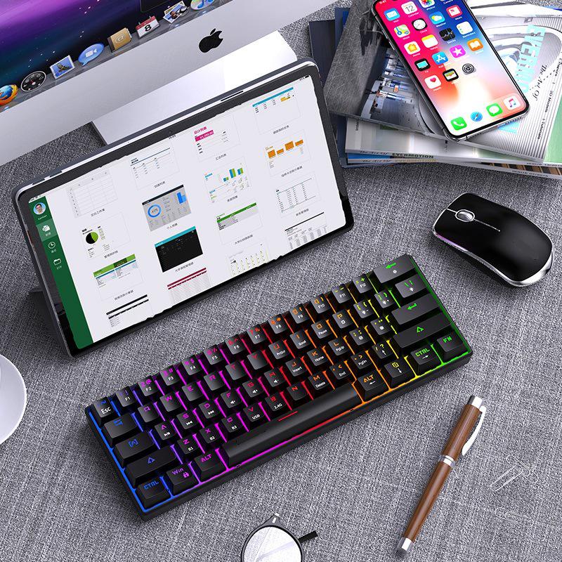 Wireless Bluetooth/Wired Dual-Mode 61-Key Mechanical Keyboard - Portable, Silent, Mini Gaming, Esports, Office for Girls
Wireless Bluetooth/Wired Dual-Mode 61-Key Mechanical Keyboard - Portable, Silent, Mini Gaming, Esports, Office for Girls