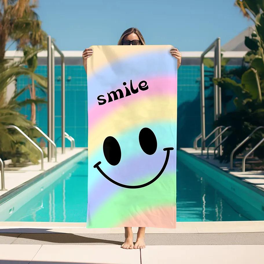 Beach Towel Rainbow Smile Quick Drying Towels Bathroom For Home Spa Personal Care Large Bath Towel Bathroom Set Accessories Gym W30*H60(CM)
Beach Towel Rainbow Smile Quick Drying Towels Bathroom For Home Spa Personal Care Large Bath Towel Bathroom Set Accessories Gym W30*H60(CM)