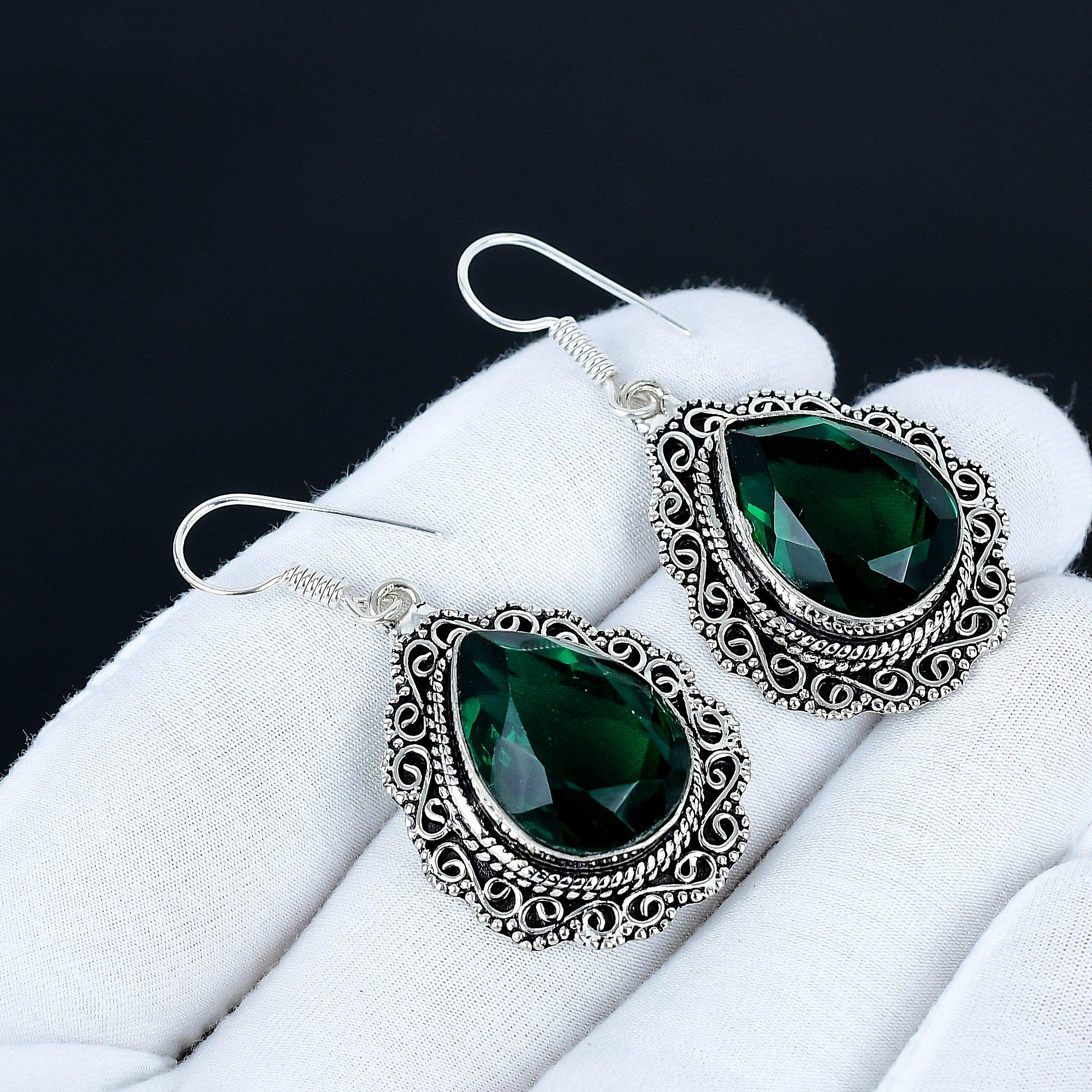 Green Tourmaline Gemstone Earrings, 925 Sterling Silver Earrings, Silver Earrings For Gift, Green Tourmaline Dangle Drop Earrings For Birthday Gifts 5 Cm
Green Tourmaline Gemstone Earrings, 925 Sterling Silver Earrings, Silver Earrings For Gift, Green Tourmaline Dangle Drop Earrings For Birthday Gifts 5 Cm