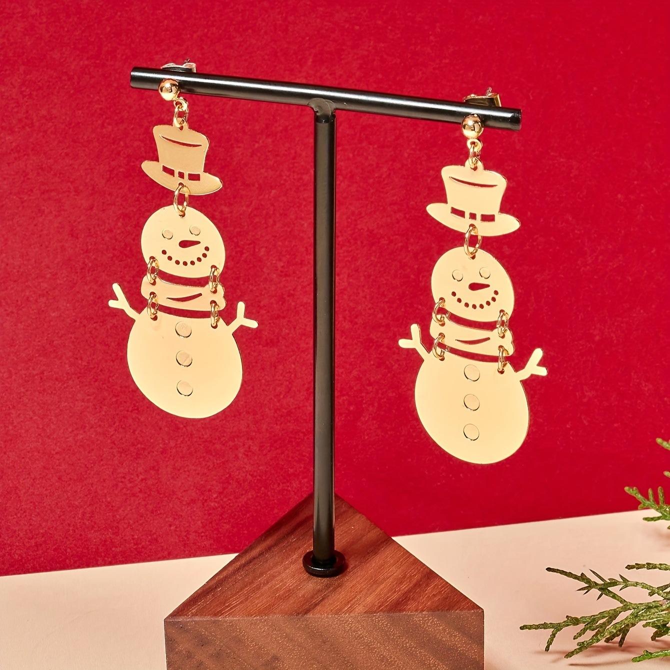 Simple hollow alloy snowman earrings for ladies student temperament party pie for Christmas and Thanksgiving
Simple hollow alloy snowman earrings for ladies student temperament party pie for Christmas and Thanksgiving