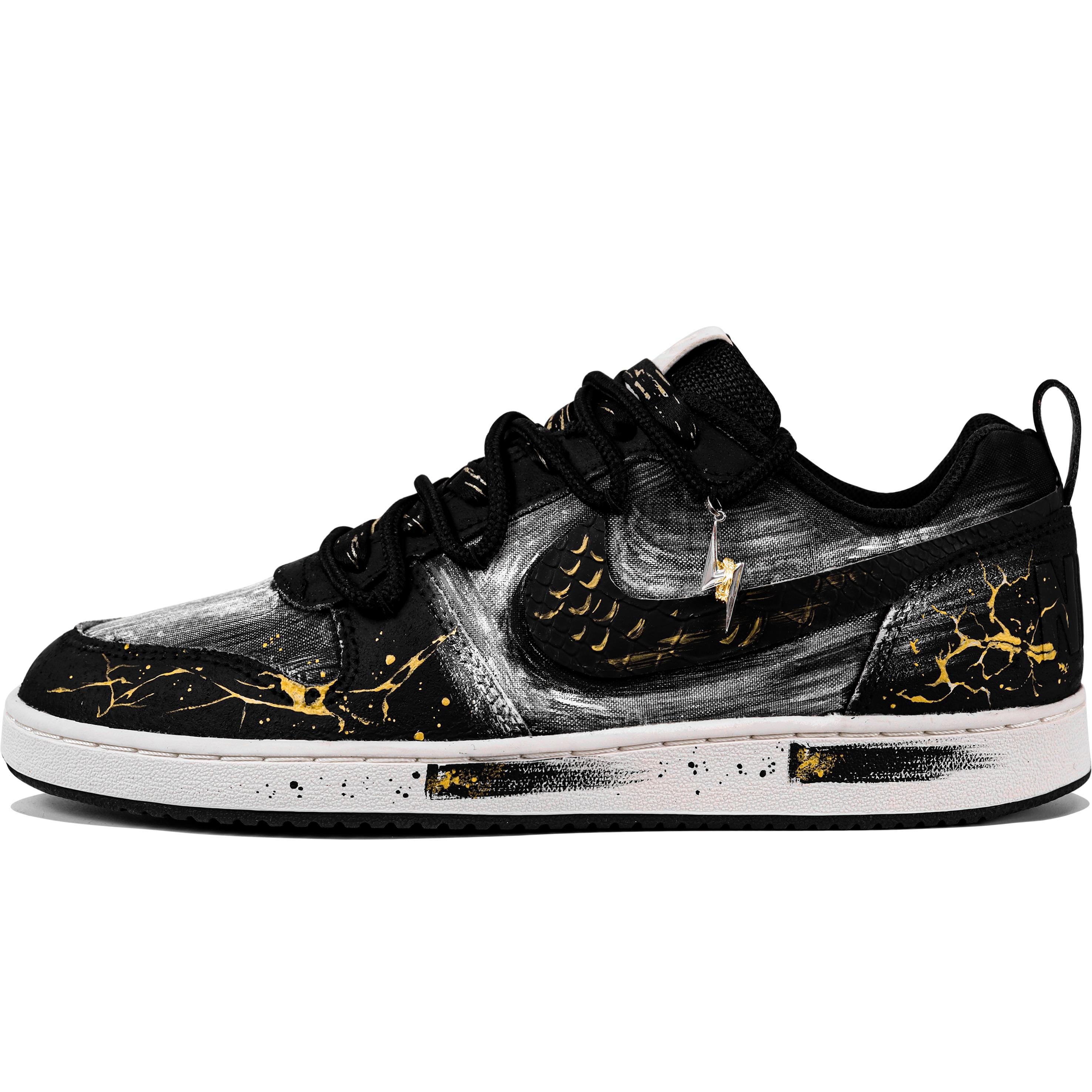 Nike Court Borough Low Prem Obsidian Wand, Sun God, Gilded Gold Foil, Leather, Commute Abrasion Resistant 844881-005(Team739-) 41
Nike Court Borough Low Prem Obsidian Wand, Sun God, Gilded Gold Foil, Leather, Commute Abrasion Resistant 844881-005(Team739-) 41