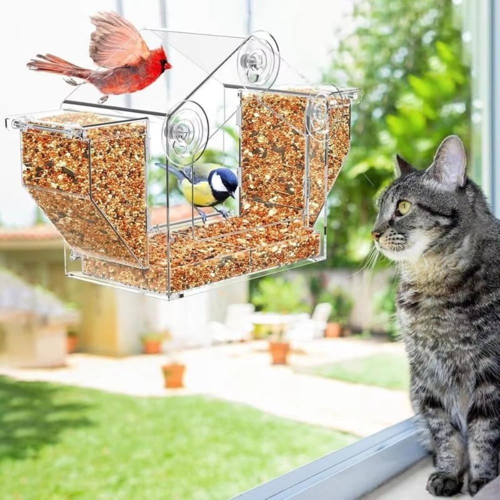 Squirrel-Proof Window Birds Feeder Bird Food Container For Viewing Wild Birds Outside прозорий
Squirrel-Proof Window Birds Feeder Bird Food Container For Viewing Wild Birds Outside прозорий