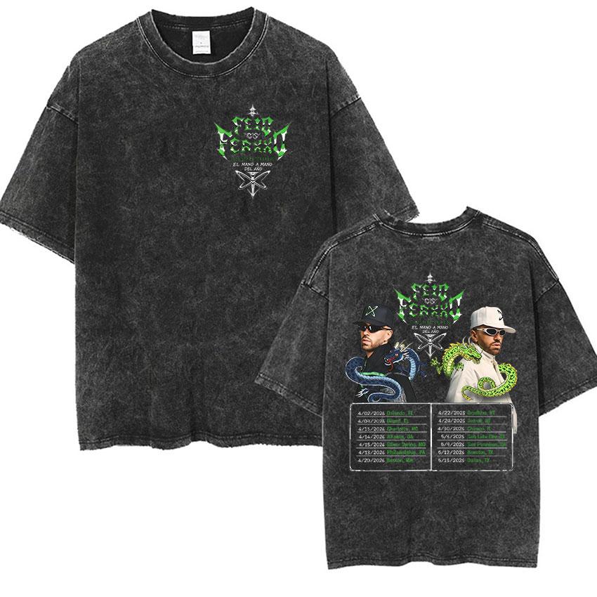 Vintage Washed Feid Vs Ferxxo Tour T Shirt Rapper Feid Ferxxo Hip Hop Graphic Tshirts Mens Short Sleeve TShirt Streetwear S
Vintage Washed Feid Vs Ferxxo Tour T Shirt Rapper Feid Ferxxo Hip Hop Graphic Tshirts Mens Short Sleeve TShirt Streetwear S