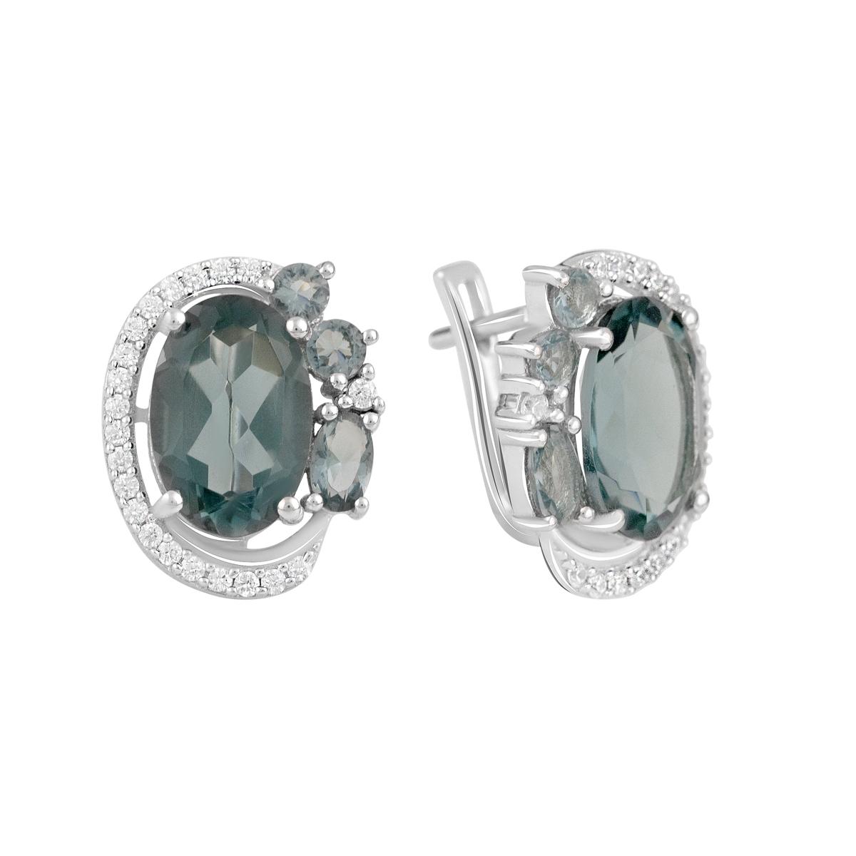 Срібні сережки з керамікою Лондон Блю 6.722ct (2127390) синій
Срібні сережки з керамікою Лондон Блю 6.722ct (2127390) синій