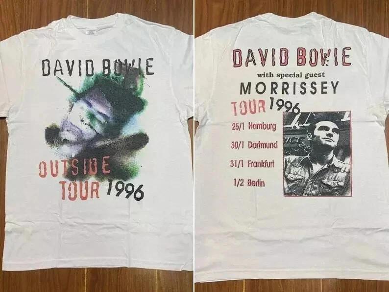 1996 David Bowie and Morrissey Outside Tour TShirt S5XL Unisex T-Shirt L
1996 David Bowie and Morrissey Outside Tour TShirt S5XL Unisex T-Shirt L