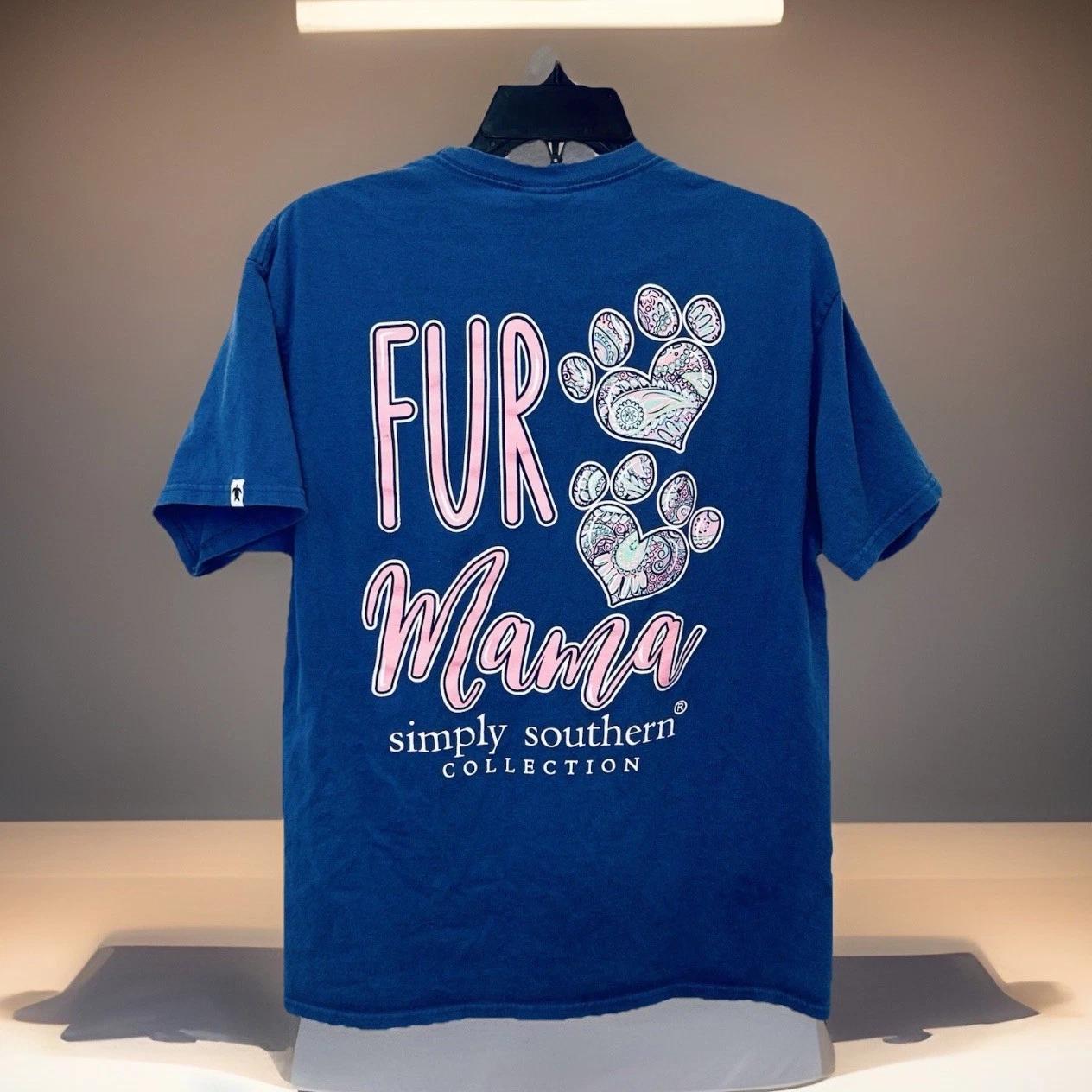 Simply Southern Fur Mama T-shirt Womens Size Small Blue Short Sleeve Dog Prints S
Simply Southern Fur Mama T-shirt Womens Size Small Blue Short Sleeve Dog Prints S
