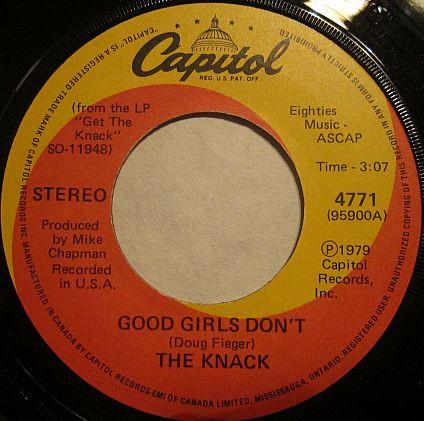 7inch Record KNACK Good Girls Dont 4771 CAPITOL 1979 Canada Rock Used
7inch Record KNACK Good Girls Dont 4771 CAPITOL 1979 Canada Rock Used