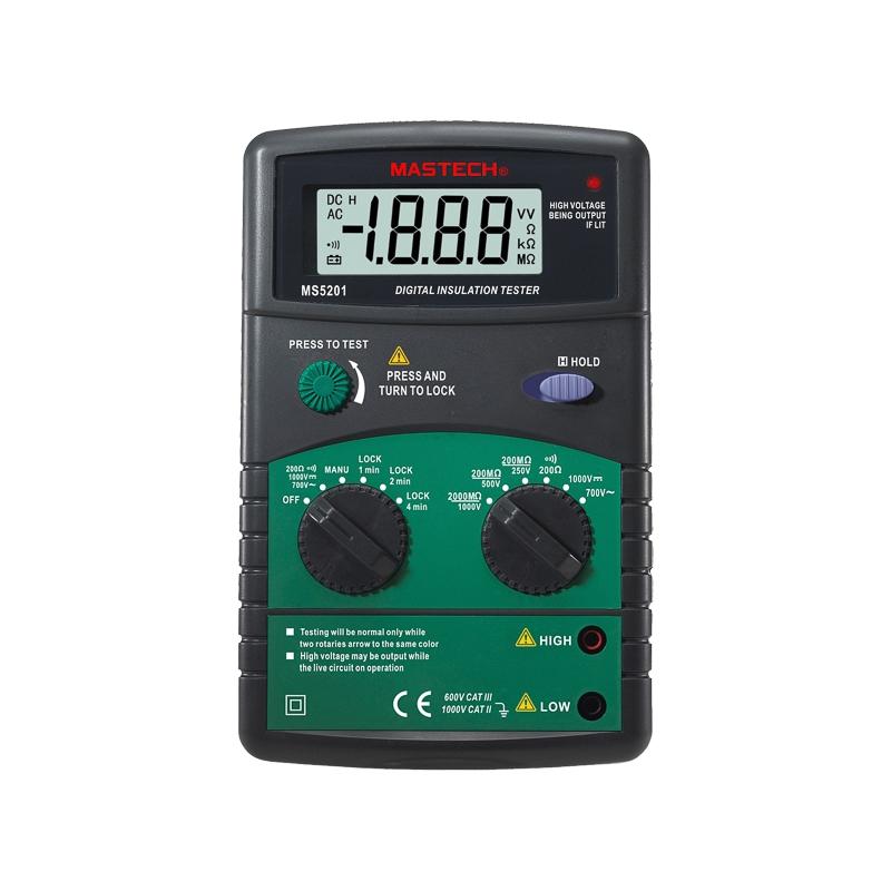 Измеритель сопротивления изоляции Mastech Ms5201 13-1346 
Измеритель сопротивления изоляции Mastech Ms5201 13-1346