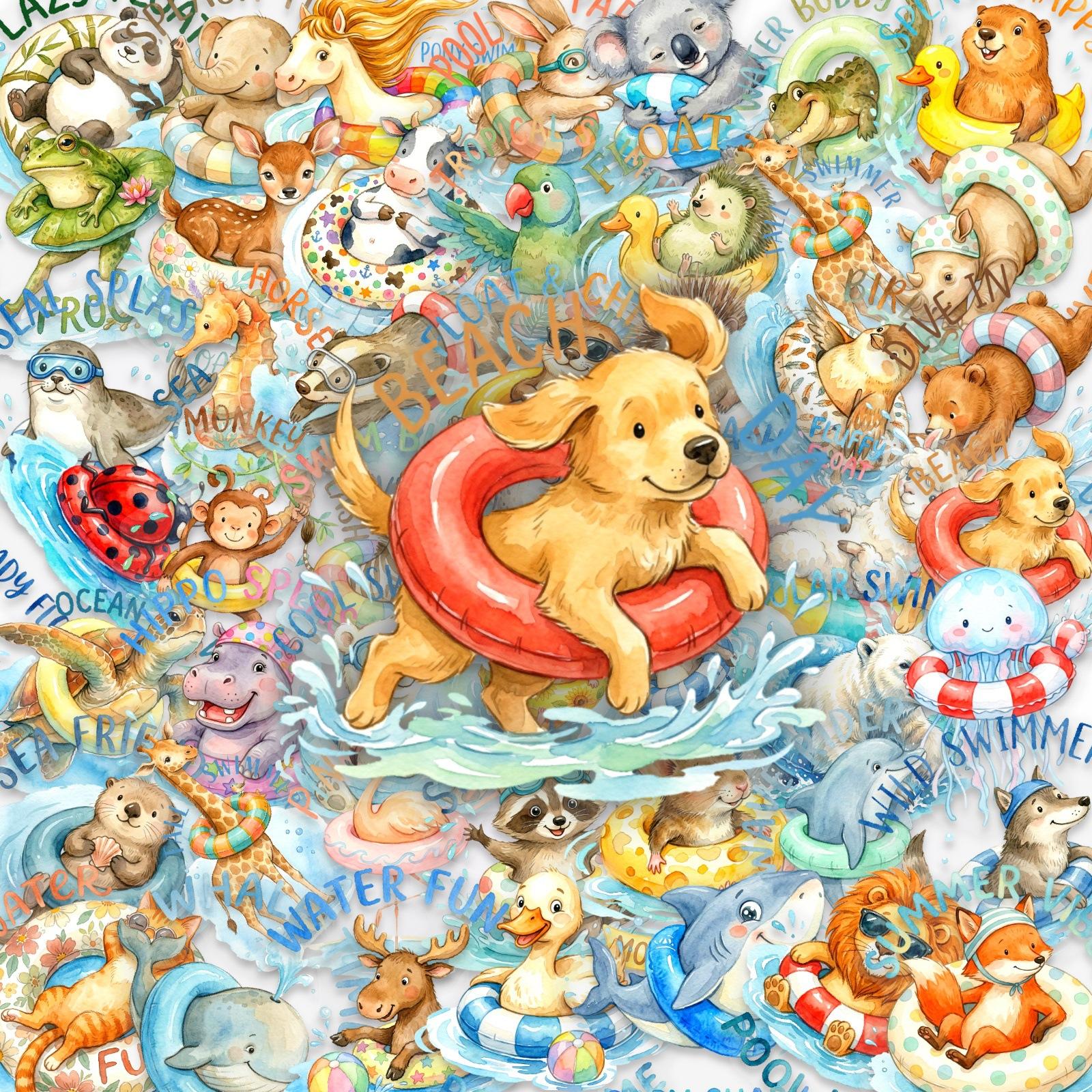 50 Animal Swimming Watercolor Stickers Hand Account Diy Decorative Materials Stickers Stickers Can Be Ordered
50 Animal Swimming Watercolor Stickers Hand Account Diy Decorative Materials Stickers Stickers Can Be Ordered