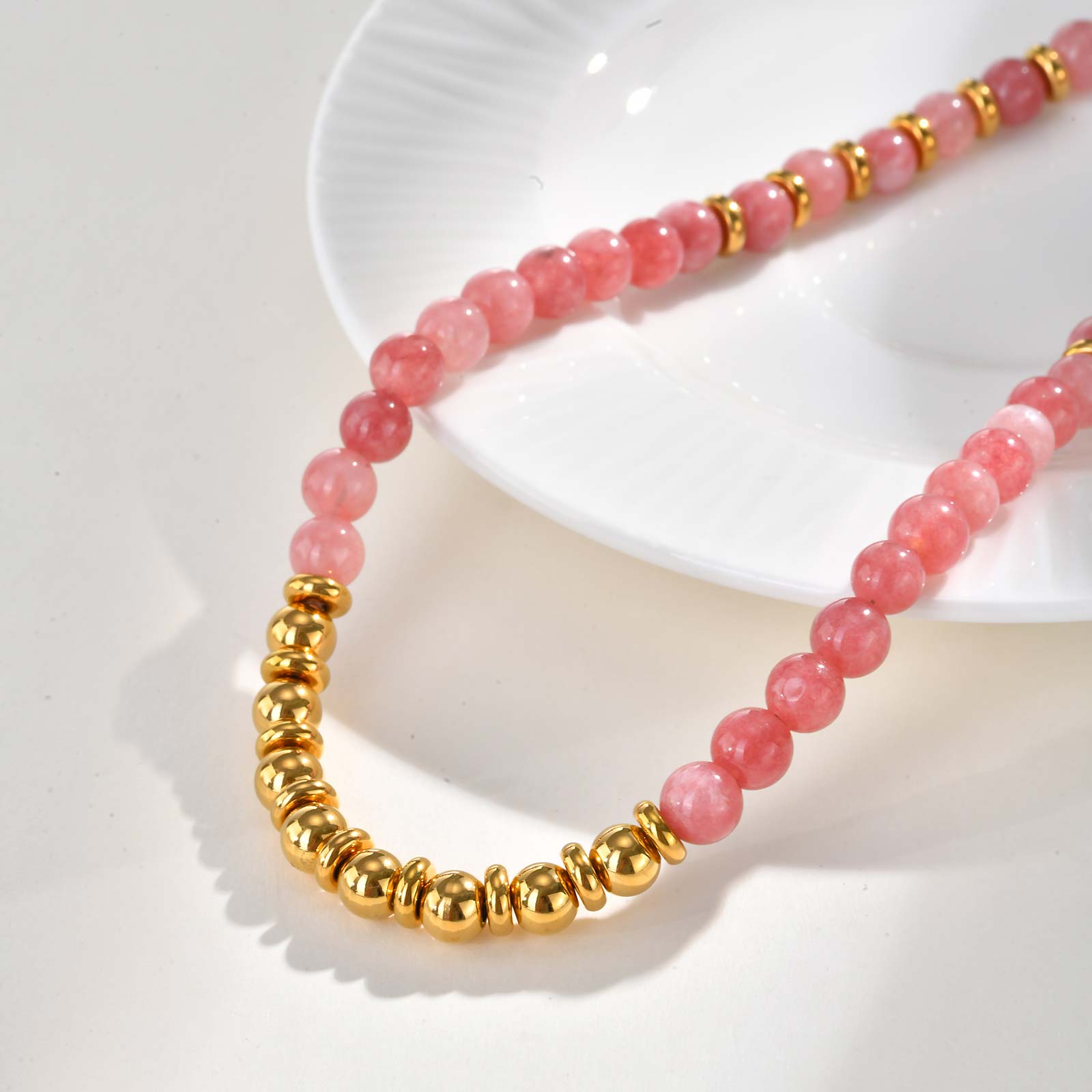 Unique Colored Natural Stone Necklace,Women s Stainless Steel OT Buckle Bead Chain Necklaces,Fashion Jewelry Gifts
Unique Colored Natural Stone Necklace,Women s Stainless Steel OT Buckle Bead Chain Necklaces,Fashion Jewelry Gifts