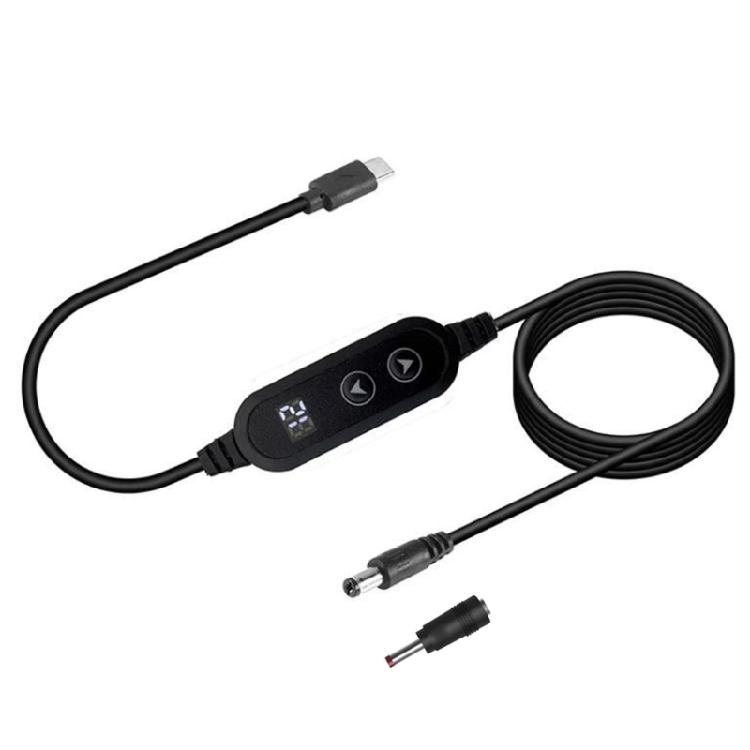 Сумісний з PD USB C до DC5525 Кабель живлення 5V-20V Регульовані напруги З дисплеєм напруги для систем відеоспостереження, принтерів 1
Сумісний з PD USB C до DC5525 Кабель живлення 5V-20V Регульовані напруги З дисплеєм напруги для систем відеоспостереження, принтерів 1