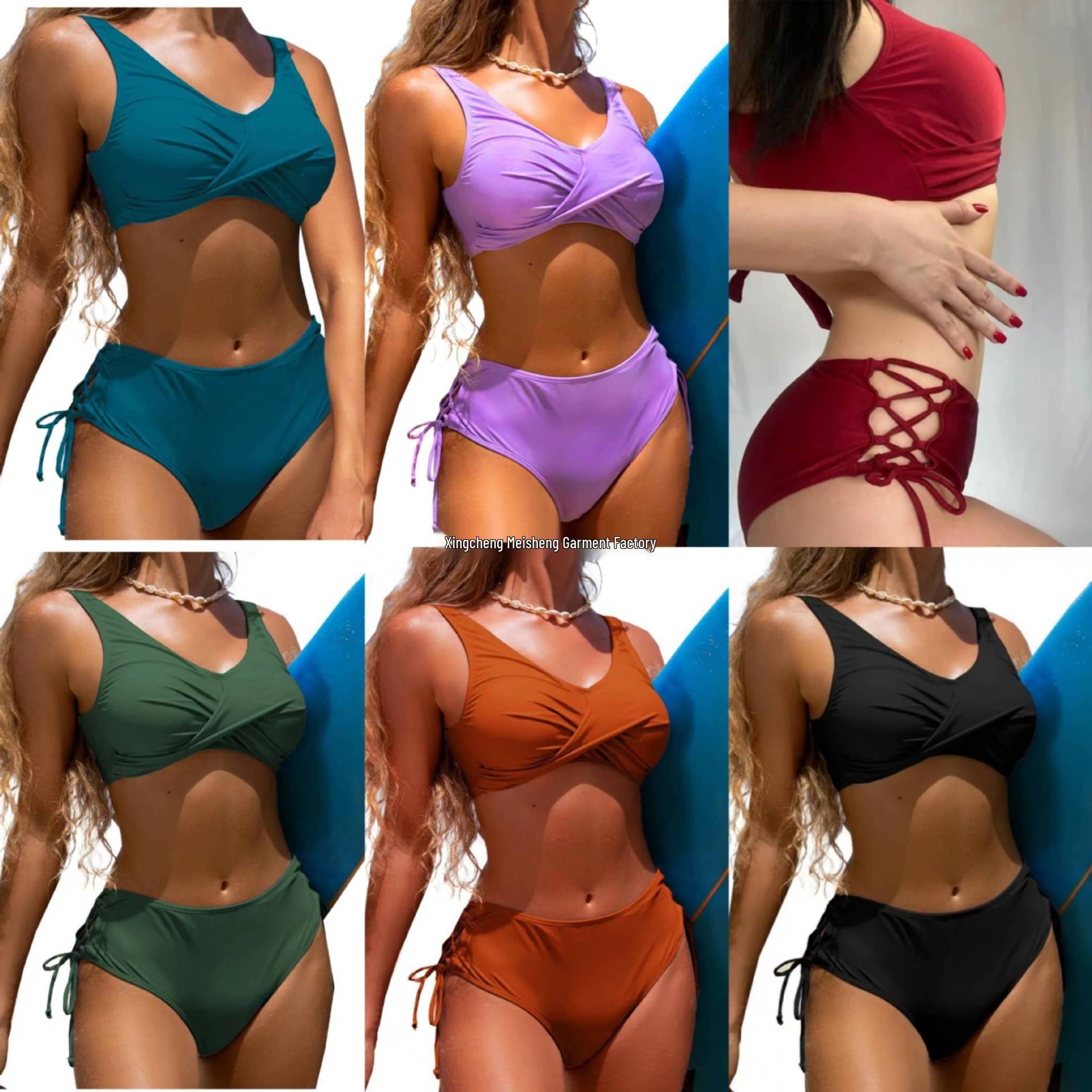 2024 Stylish European & American Halter Backless Solid Color Bodycon Bikini Swimsuit for Women Large
2024 Stylish European & American Halter Backless Solid Color Bodycon Bikini Swimsuit for Women Large