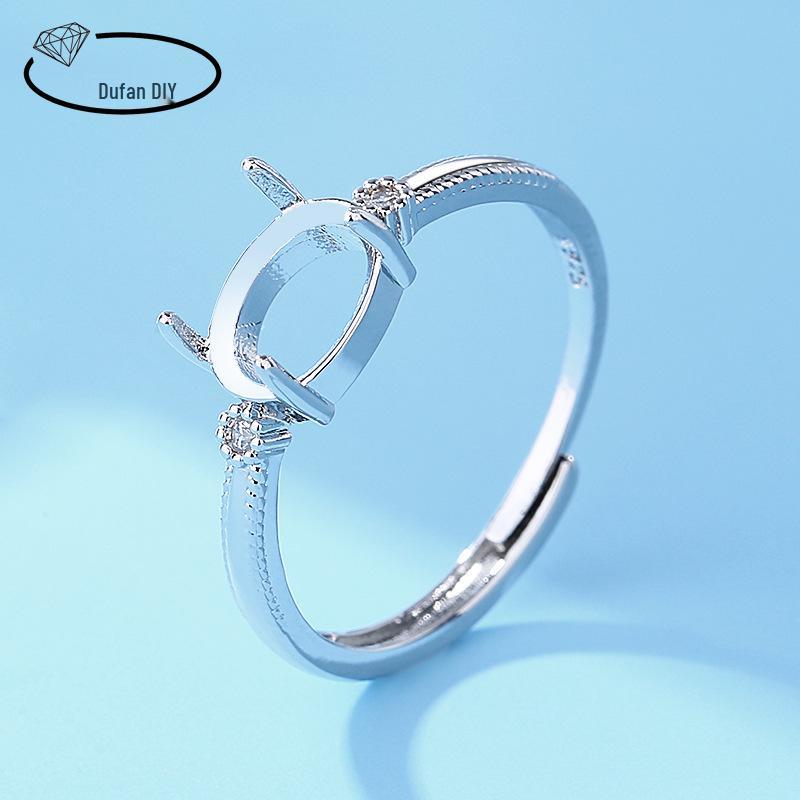 Elegant Women s Oval Cabochon Ring Setting - 925 Silver Plated Semi-Finished DIY Adjustable
Elegant Women s Oval Cabochon Ring Setting - 925 Silver Plated Semi-Finished DIY Adjustable